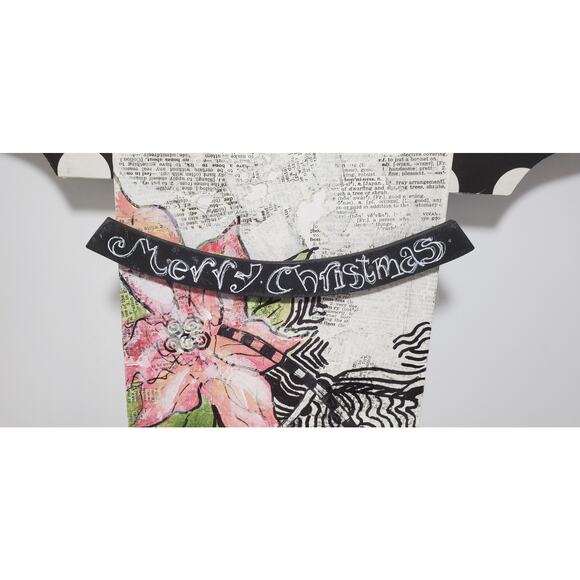 Hand Painted & signed by the artist, Wood Christmas Angel 25" PRE-OWNED - Picture 2 of 4